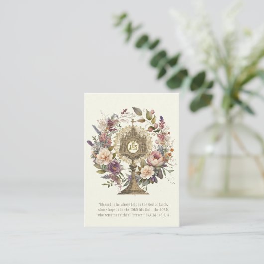 Carte D'appel Prière de l'Ecriture Hôte Catholique (Debout devant)