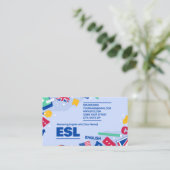 Carte D'appel Professeur d'anglais ESL (Debout devant)