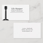 Carte D'appel Professeur de guitare | Leçons électriques et acou (Devant / Derrière)