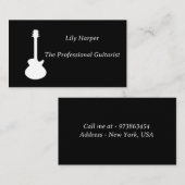 Carte D'appel Professeur de guitare | Leçons électriques et acou (Devant / Derrière)