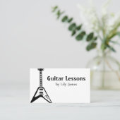 Carte D'appel Professeur de guitare | Leçons électriques et acou (Debout devant)