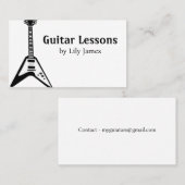 Carte D'appel Professeur de guitare | Leçons électriques et acou (Devant / Derrière)