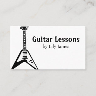 Carte D'appel Professeur de guitare   Leçons électriques et acou