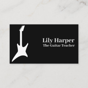Carte D'appel Professeur de guitare   Leçons électriques et acou