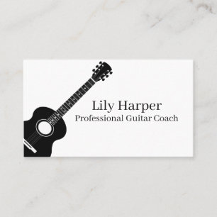 Carte D'appel Professeur de guitare Leçons électriques et acou