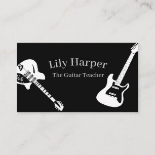 Carte D'appel Professeur de guitare   Leçons électriques et acou