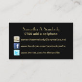 Carte D'appel Profil de Social de salon de cocktail (Dos)