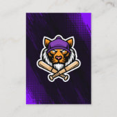 Carte D'appel Purple Baseball Trading Card Photo Baseball Logo (Dos)