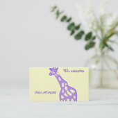 CARTE D'APPEL PURPLE GIRAFFE (Debout devant)