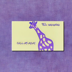 CARTE D'APPEL PURPLE GIRAFFE
