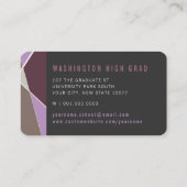 Carte D'appel Purple Stylish Lignes géométriques Mood Photo Grad (Dos)