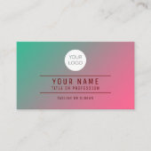 Carte D'appel QR Code Miami Blend Name Professional (Devant)