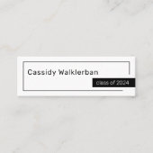 Carte D'appel QR Code Minimalist Graduate Graduate Name (Devant)