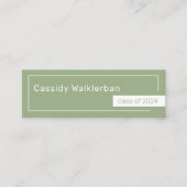 Carte D'appel QR Code Minimalist Graduate Graduate Name (Devant)