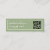 Carte D'appel QR Code Minimalist Graduate Graduate Name (Dos)