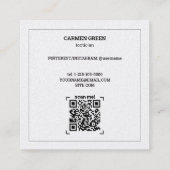 Carte D'appel QR & Photo Dreadlocks Loctician (Dos)