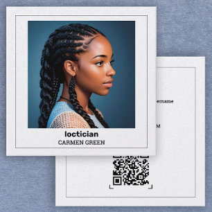 Carte D'appel QR & Photo Dreadlocks Loctician