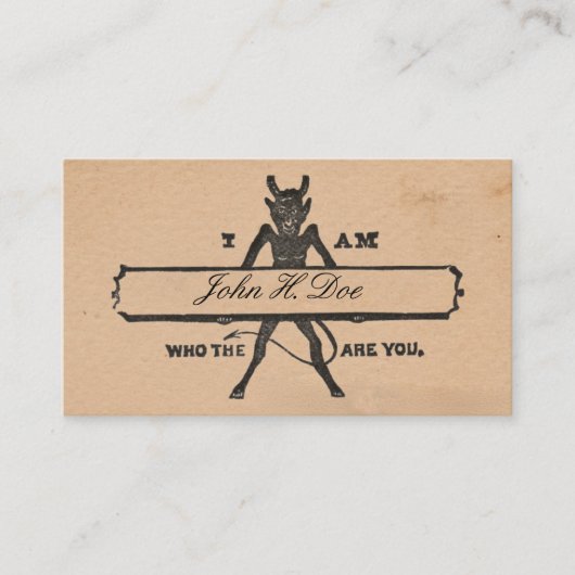 Carte D'appel "Qui le diable sont vous" les télécartes (Devant)