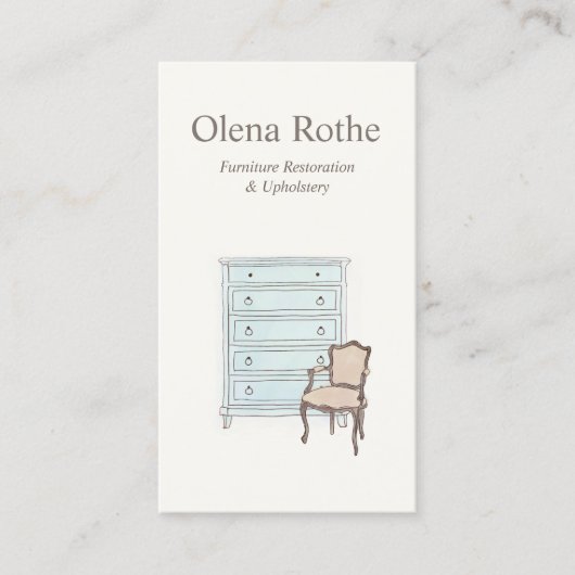 Carte D'appel Raffinage, réparation et élévateur de meubles (Devant)