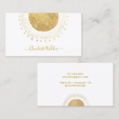 Carte D'appel Rayons solaires Abstraits Gold Circle (Devant / Derrière)