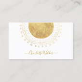 Carte D'appel Rayons solaires Abstraits Gold Circle (Devant)
