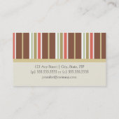 Carte D'appel Rayures customisées à la mode de télécartes de (Dos)