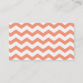Carte D'appel Rayures de corail de zigzag de Chevron (Dos)