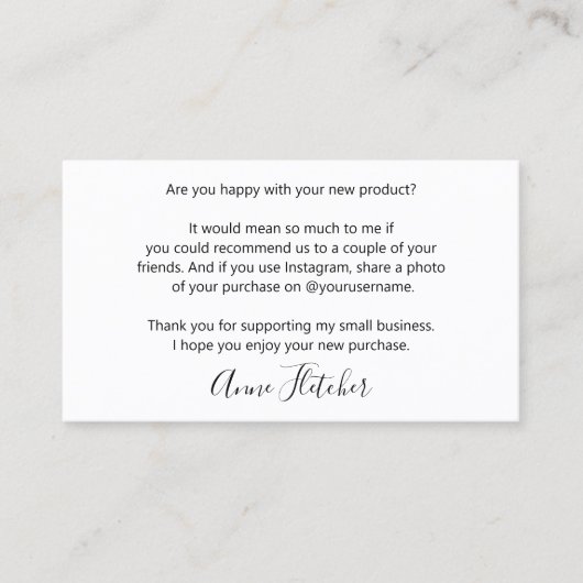 Carte D'appel Référence de fidélité du client Ajouter un logo (Devant)