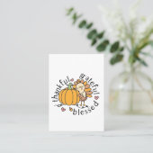 Carte D'appel Réflexion Grateful Blessé Thanksgiving drôle (Debout devant)