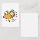 Carte D'appel Réflexion Grateful Blessé Thanksgiving drôle (Devant / Derrière)