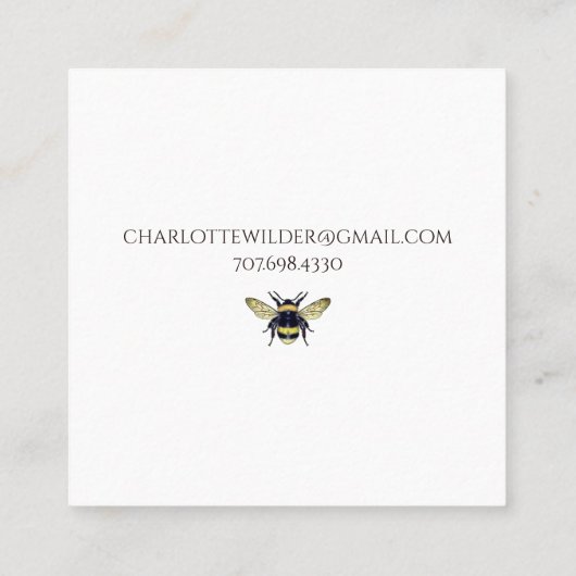 Carte D'appel Reine Abeille Et Couronne Signature manuscrite En  (Dos)