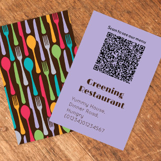 Carte D'appel Restaurant cafétéria restaurant menu de l'établiss