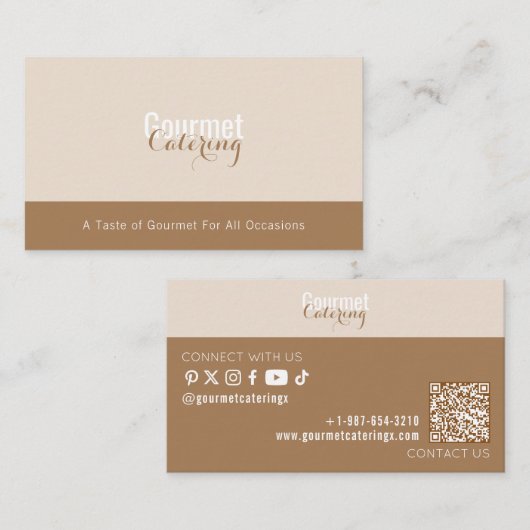 Carte D'appel Restauration Gastronomique (Devant / Derrière)