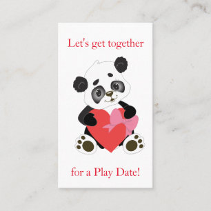 Carte D'appel Restent en contact le panda Playdate