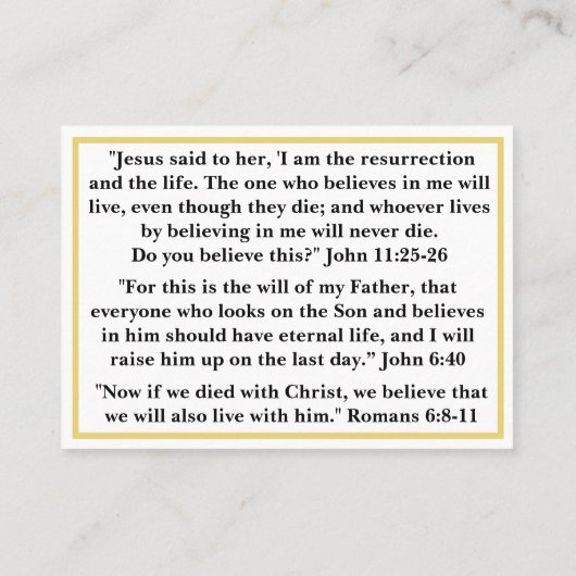 Carte D'appel Résurrection des morts (Dos)