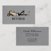Carte D'appel Retirement - Rip Van Winkle image business (Devant / Derrière)