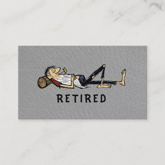 Carte D'appel Retirement - Rip Van Winkle image business (Devant)