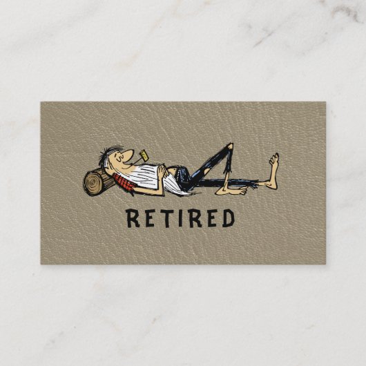 Carte D'appel Retirement - Rip Van Winkle image business (Devant)