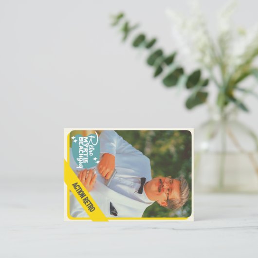 Carte D'appel Rétro de l'action (Debout devant)