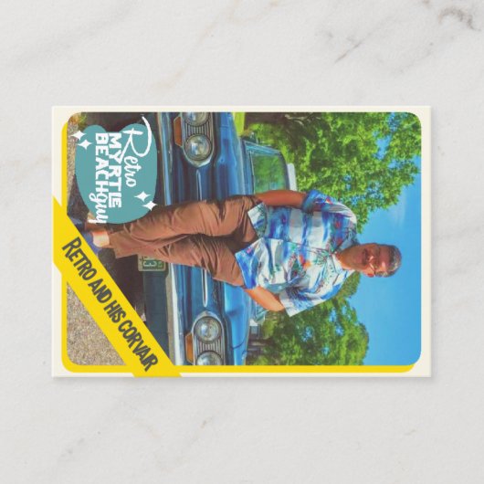 Carte D'appel Retro et son Corvair ! (Devant)