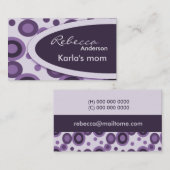 Carte D'appel Rétros télécartes de maman de points (Devant / Derrière)