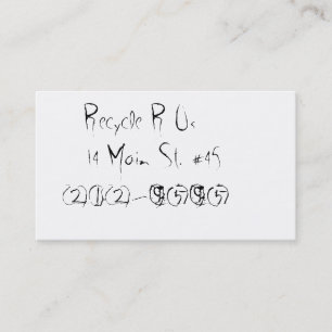 Carte D'appel Réutilisé et Recyclé
