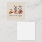 Carte D'appel Rêver. Travailler. Répéter (Devant / Derrière)