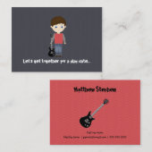 Carte D'appel Rock Star Birthday Boy (Devant / Derrière)