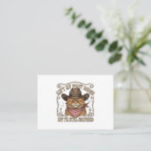 Carte D'appel Rodéo de Chat Cowboy Dégarni (Debout devant)