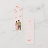 Carte D'appel Romance Genre Rose Floral Mini Signet (Devant / Derrière)