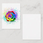 Carte D'appel Rose arc-en-ciel coloré (Devant / Derrière)
