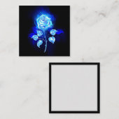 Carte D'appel Rose bleu brûlant (Devant / Derrière)