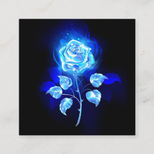 Carte D'appel Rose bleue brûlante