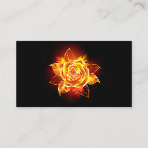 Carte D'appel Rose de feu en fleurs